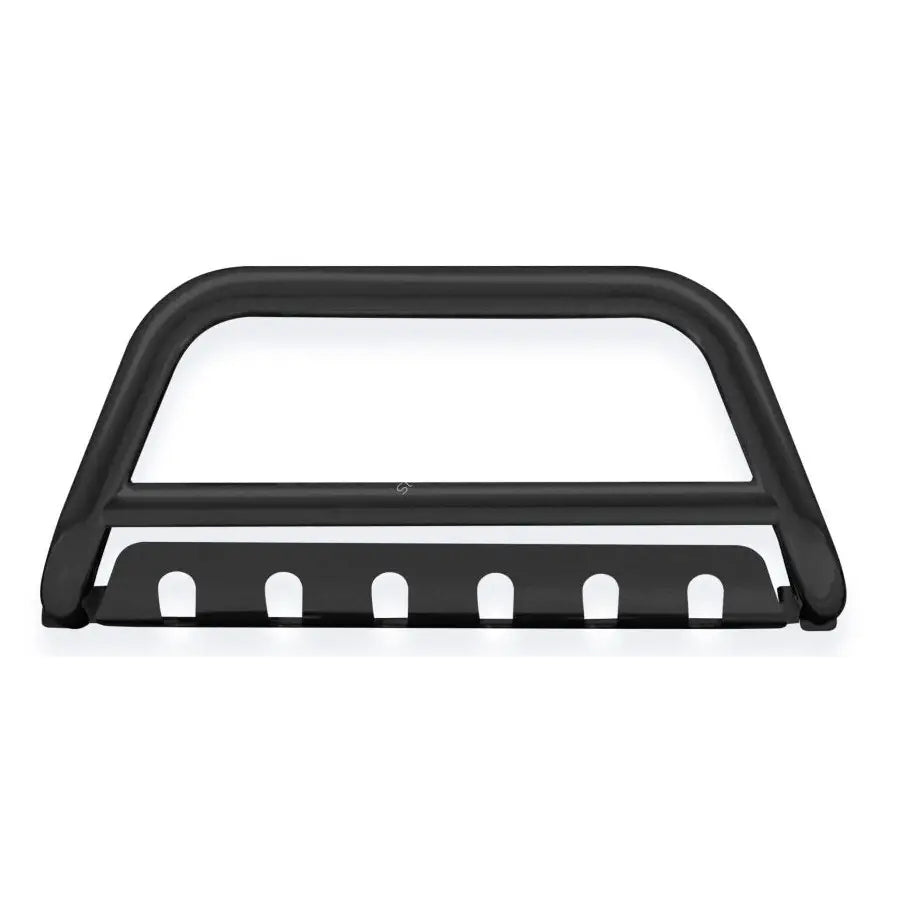 Lyktebøyle Chevrolet Captiva 12-15 EC godkjent, svart metall med robust beskyttelsesplate og utskjæringer.