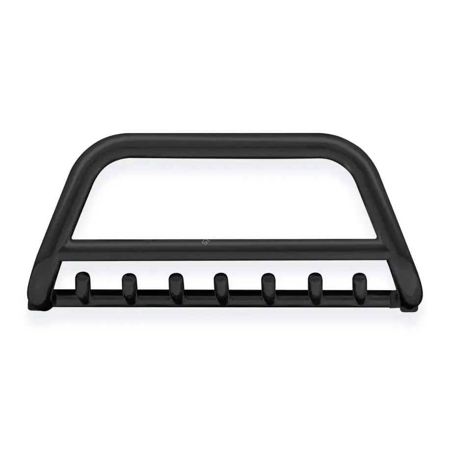 Kufanger Ford Courier 14-18 EC godkjent med grill, sort metallholder med seks kroker, sett forfra.