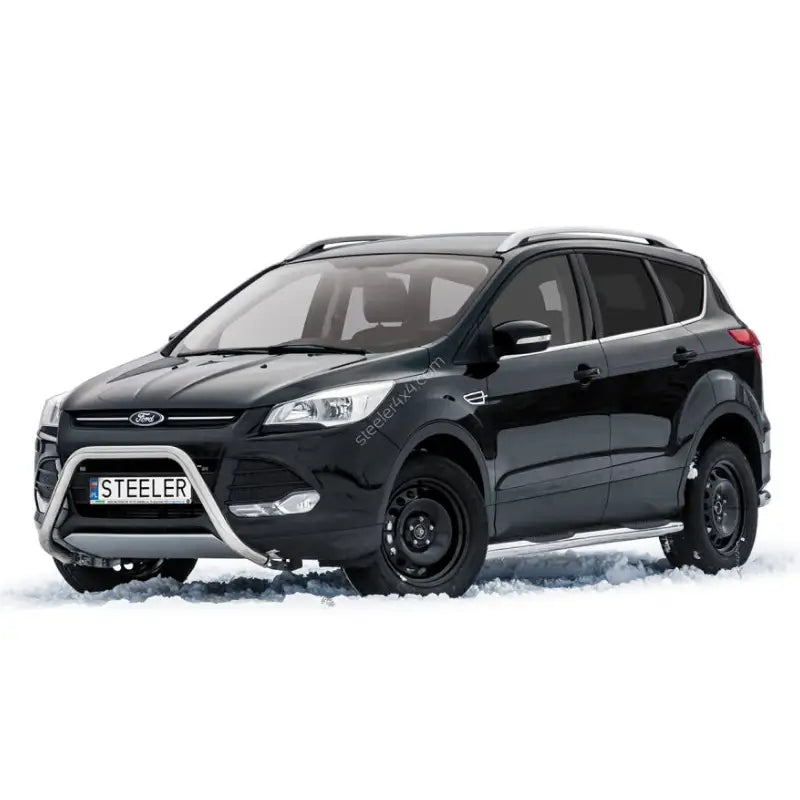 Frontbøyle til Ford Kuga 12-17 i stål, EC godkjent, vist mot hvit bakgrunn.