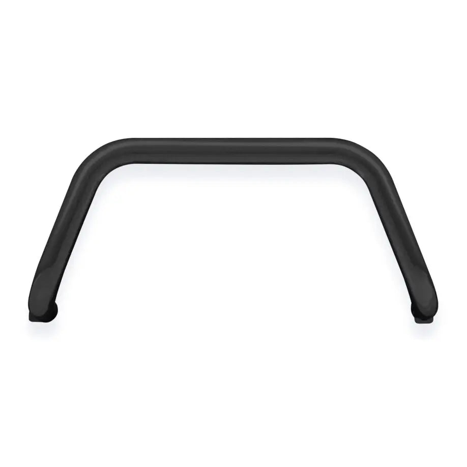 Kufanger til Hyundai Santa Fe 12-18 i sort stål, sett rett forfra mot hvit bakgrunn.