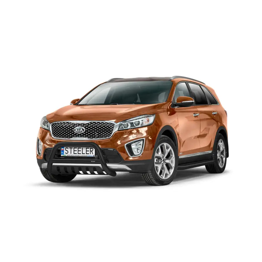 Kufanger til Kia Sorento 15-18 EC godkjent, montert foran på kobberfarget SUV med kromdetaljer.