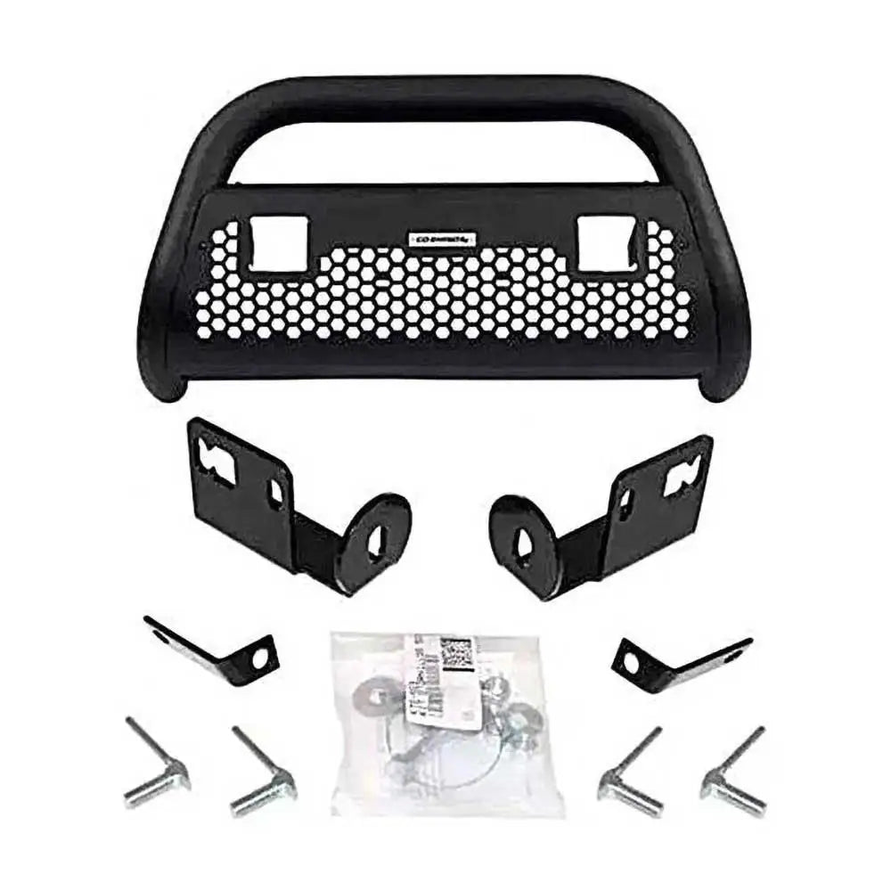 Kufanger til Ford Ranger med bikubemønstret gitter, festebraketter og monteringsdeler sett ovenfra.