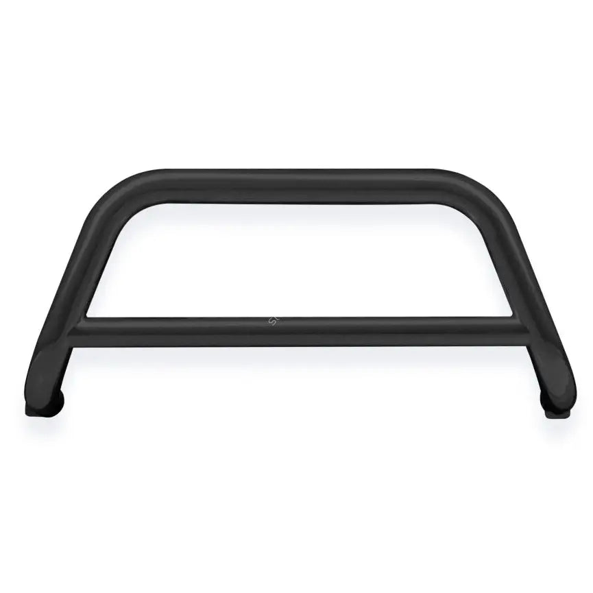 Kufanger Nissan Navara 10-15 EC godkjent med tverrør, svart matt metall sett forfra.