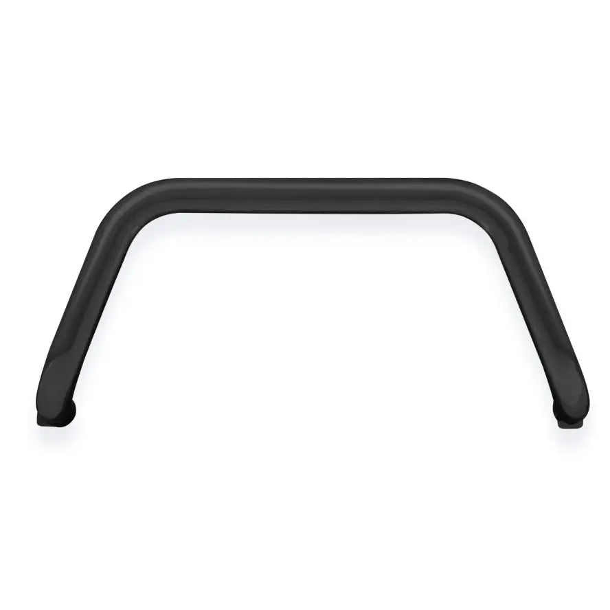 Kufanger Nissan Pathfinder 10- i sort metall med avrundede hjørner, sett forfra mot hvit bakgrunn.