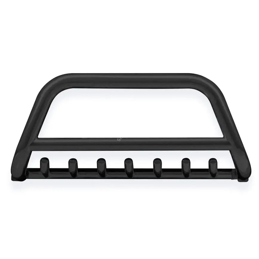 Kufanger Nissan Qashqai 10-13 sort metall med syv kroker, sett rett forfra mot hvit bakgrunn.