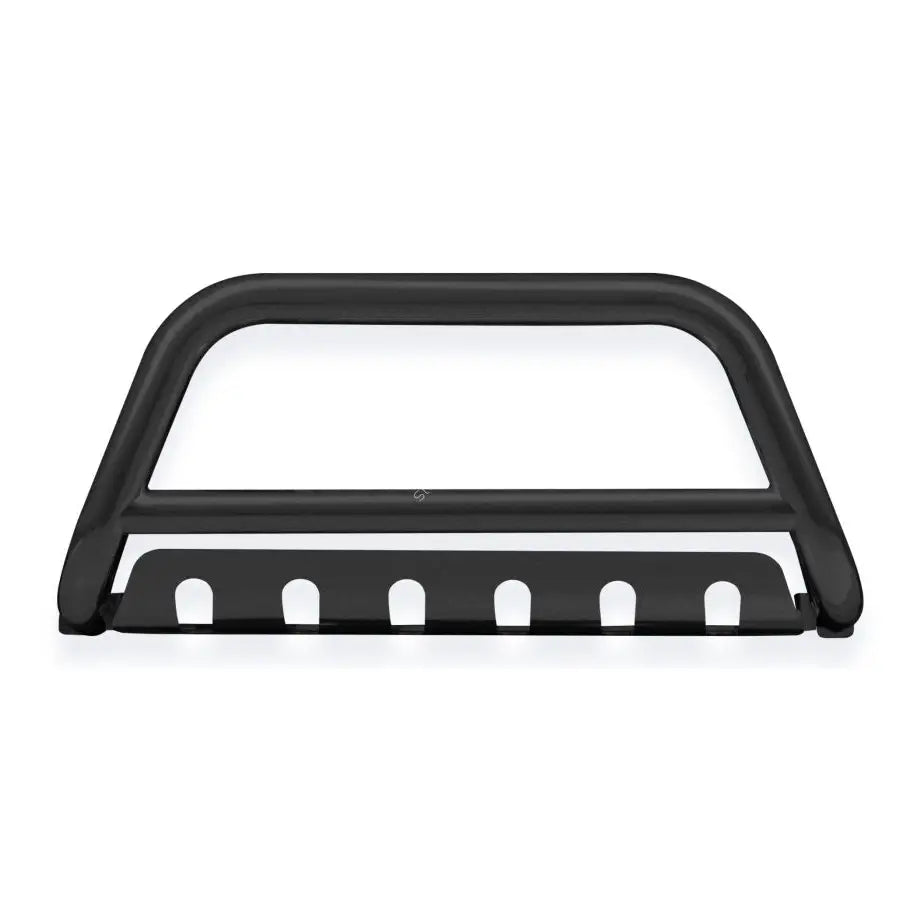 Kufanger til Nissan Qashqai 10-13 i sort metall med beskyttelsesplate og syv åpninger nederst.