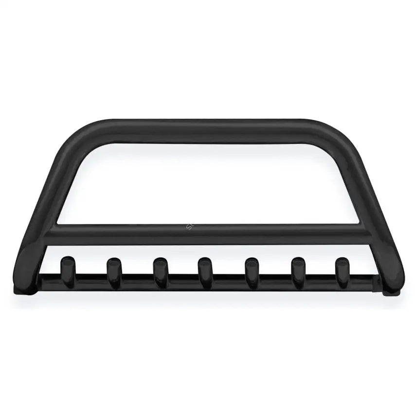 Kufanger til Nissan Qashqai 13-17 EC godkjent, sort metallramme med seks kroker, sett forfra.