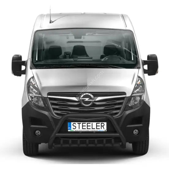 Kufanger til Opel Movano 19-23 EC godkjent med grill, vist fra forsiden.