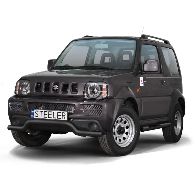 Kufanger på Suzuki Jimny 05-12 EC godkjent lav, montert på mørk SUV med stålfelger.