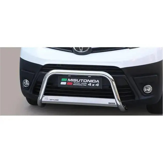 Frontbøyle Toyota Proace Verso krommet kufanger sett forfra med buet design og svart detalj i midten.