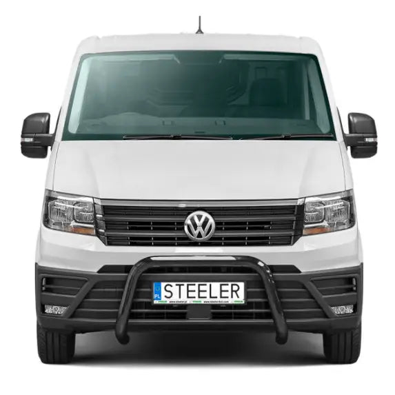 Kufanger på Volkswagen Crafter 17- EC godkjent, sett forfra mot hvit bakgrunn.
