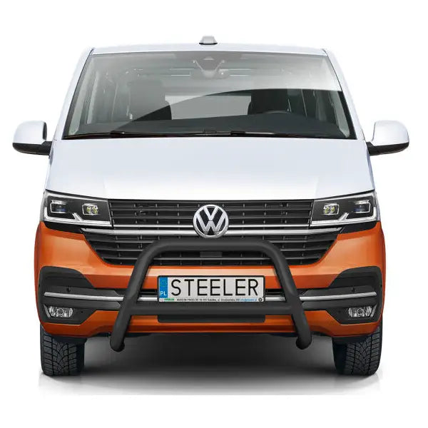 Kufanger på Volkswagen T6.1 19- EC godkjent med tverrør montert foran grillen.