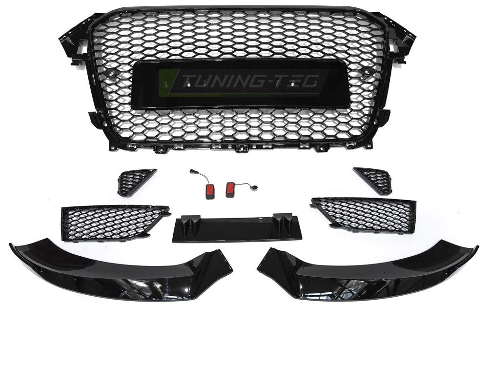 Frontfanger Audi A4 B8 2012–2015 sport PDC komplett sett ovenfra
