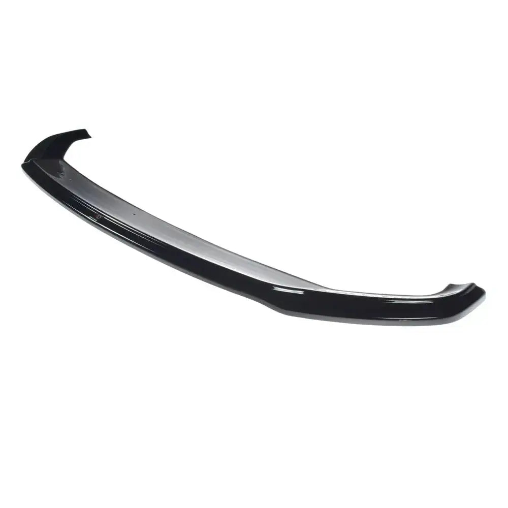 Front lip Audi SQ5/Q5 S-Line MkII svart, blank spoiler med buet form og oppoverbøyde ender.