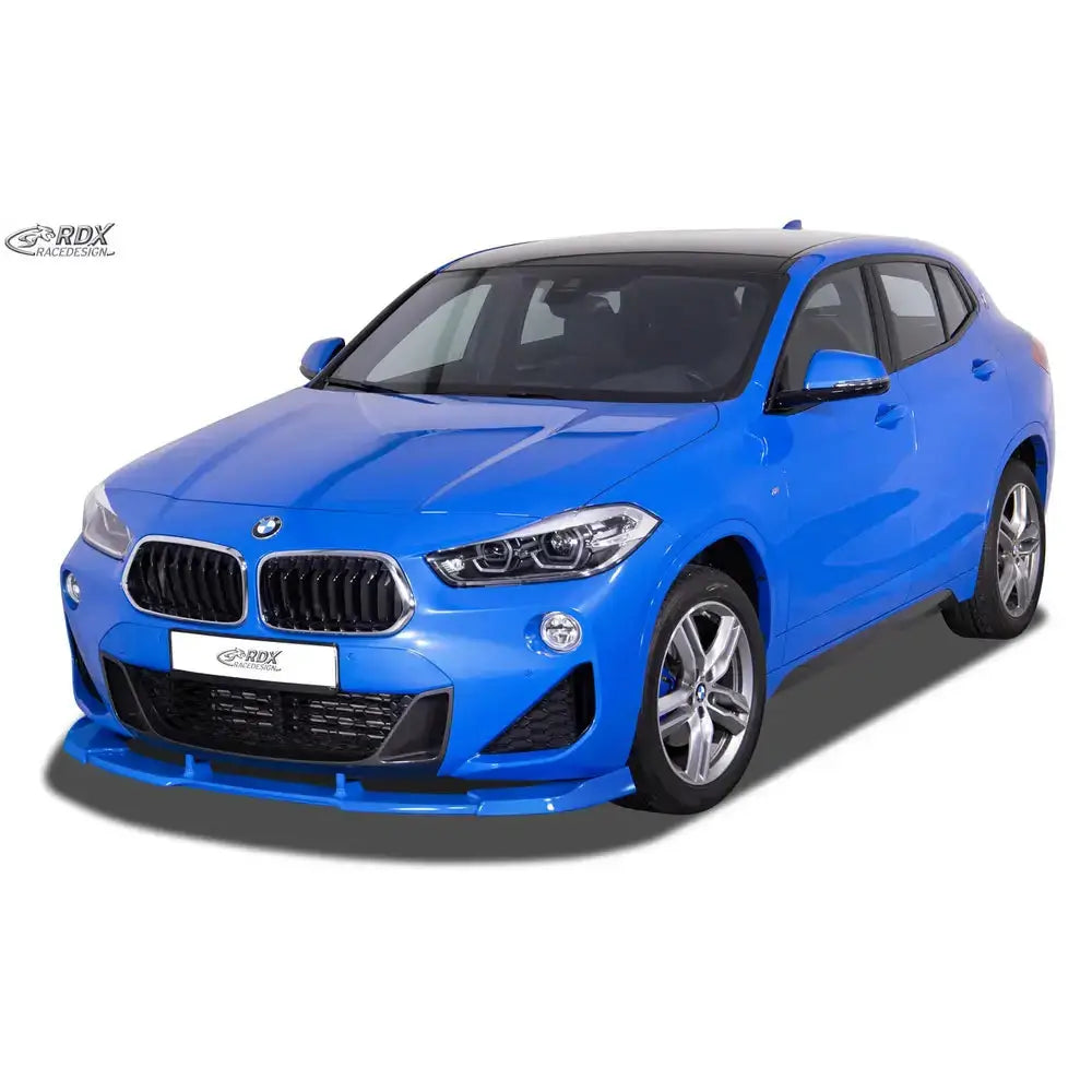 Frontleppe på BMW X2 F39 M-Sport med svarte detaljer, sportsfelger og markerte frontlys.