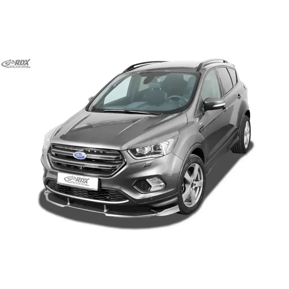 Frontleppe til Ford Kuga 2 ST-Line med sort og sølv detaljer, synlig grill og frontlykter.