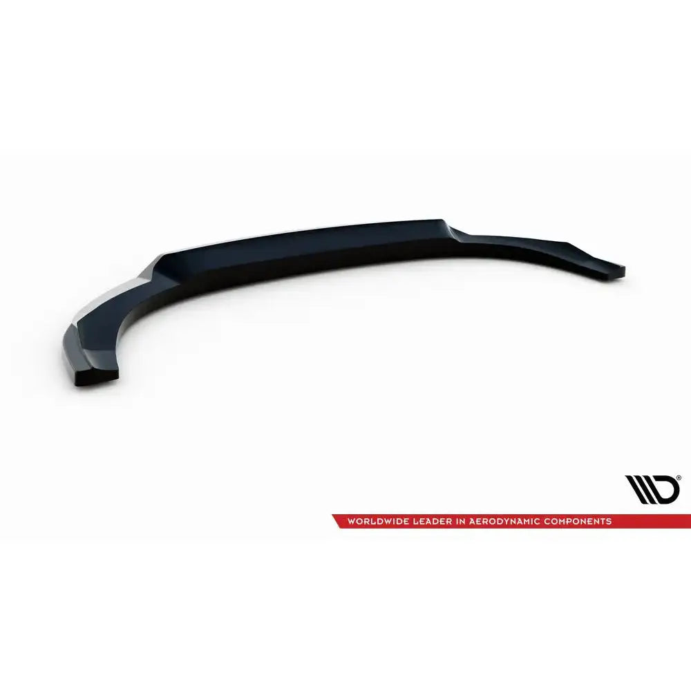 Frontspoiler Hyundai ix35 Mk1 09-13, svart buet plast med glanset overflate, vist fra skrå vinkel.