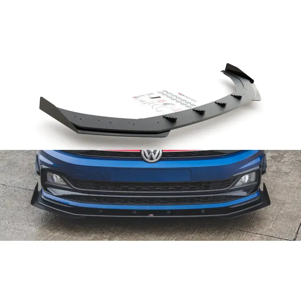 Frontleppe Racing Durability + Flaps Volkswagen Polo GTI MK6 med løse deler og installasjonssett.