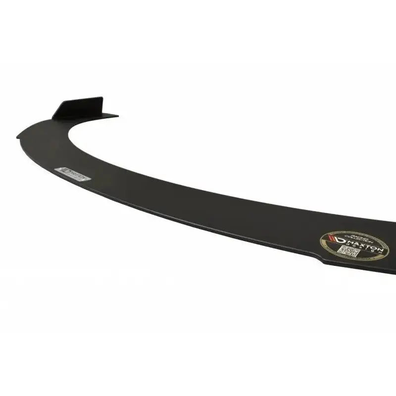 Front splitter Racing V.1 Mazda 6 Mk1 Mps i sort plast med matt finish, sett fra skrå vinkel.