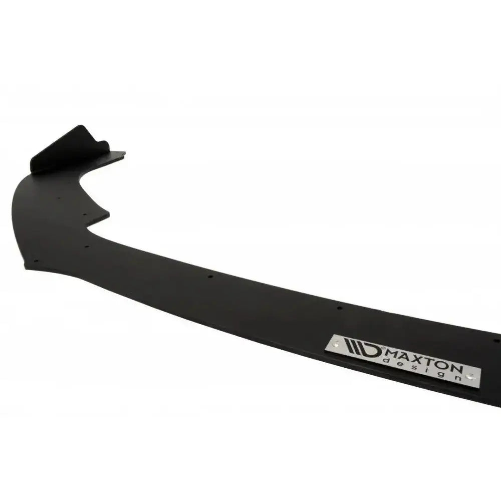 Frontleppe til Honda Civic IX Type R Racing V.2, sort plast med Maxton Design-logo og flere festepunkter.