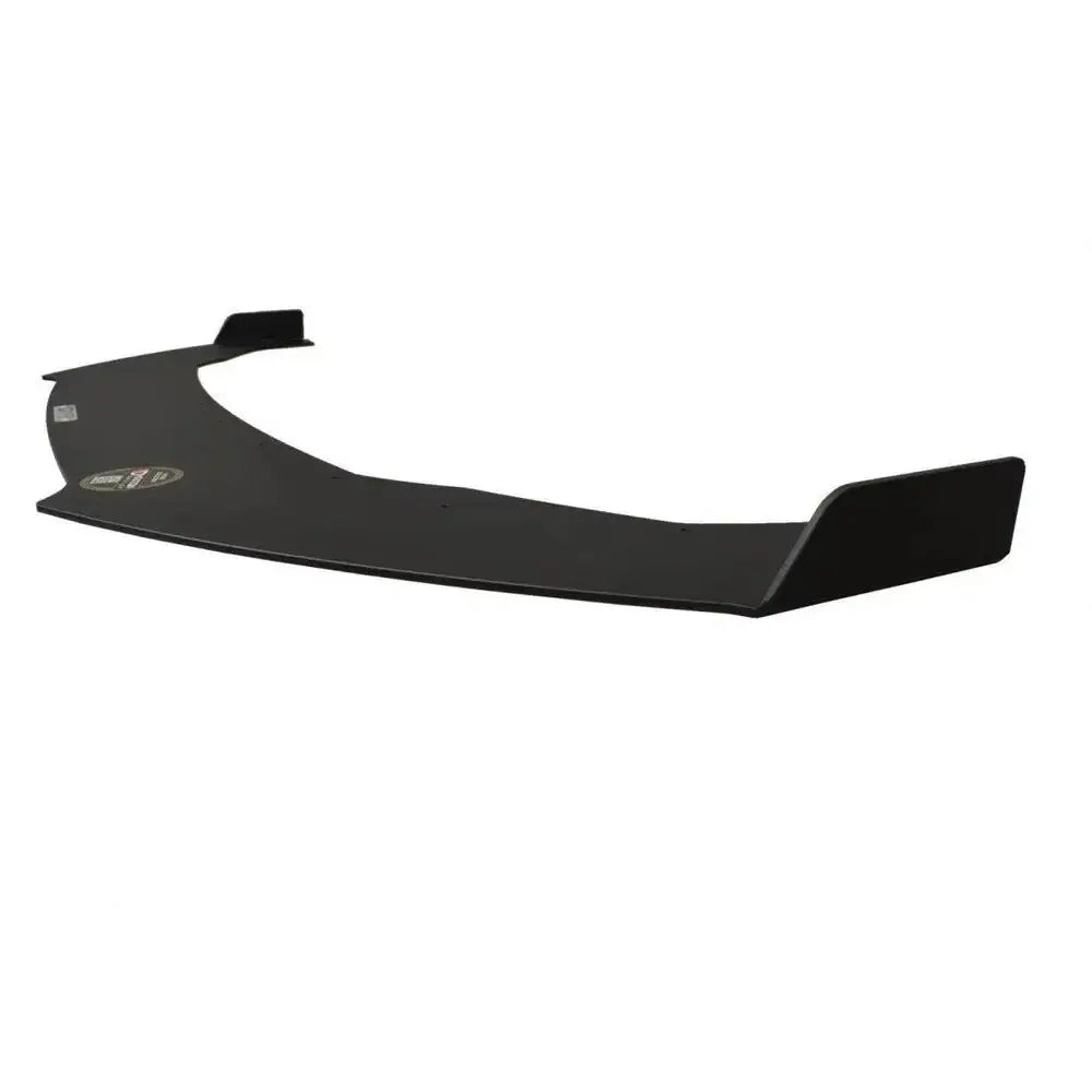 Spoiler til VW Golf VII GTI Facelift Racing V.2 i svart, sett fra skrå vinkel med opphøyde kanter.