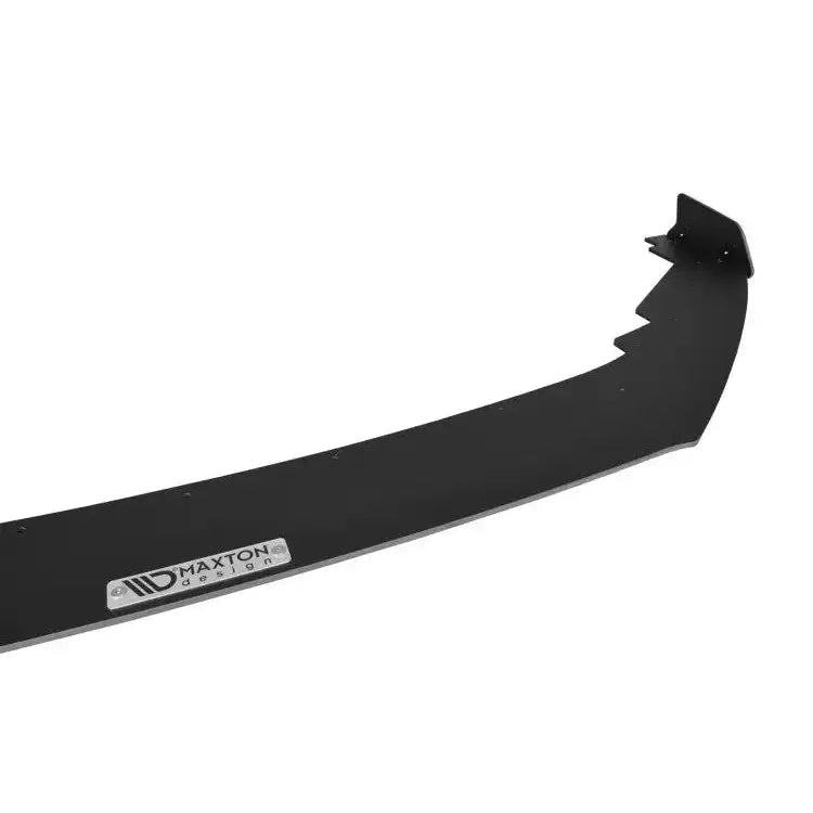 Frontleppe Subaru Brz Facelift Racing V.4 i sort matt plast, skrå vinkel, sølv logo på venstre side.