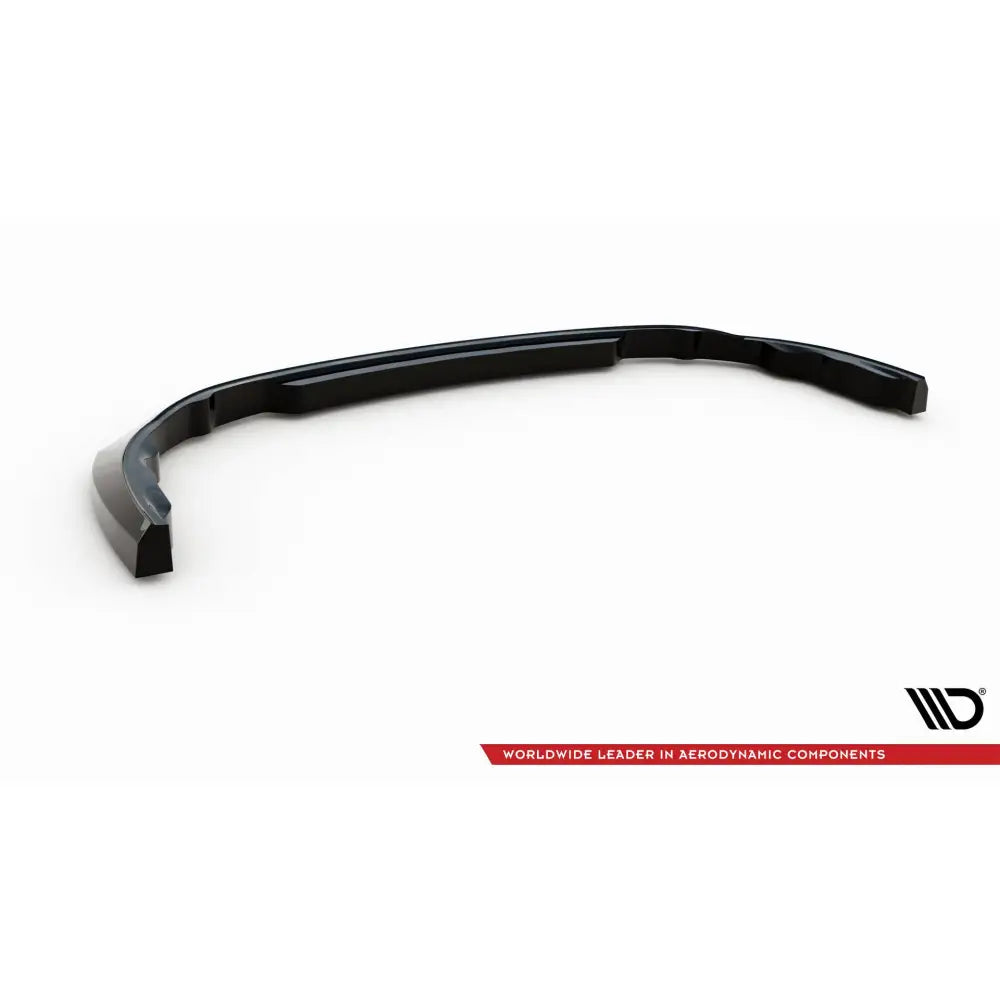 Front lip til Renault Megane GT Line Grandtour Mk3, sort buet plastdel med glinsende overflate.