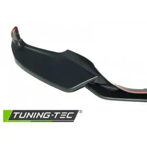 Spoiler til BMW G30 G31 M5 Style, sort plast med glanset finish, røde kanter og Tuning-Tec-logo.
