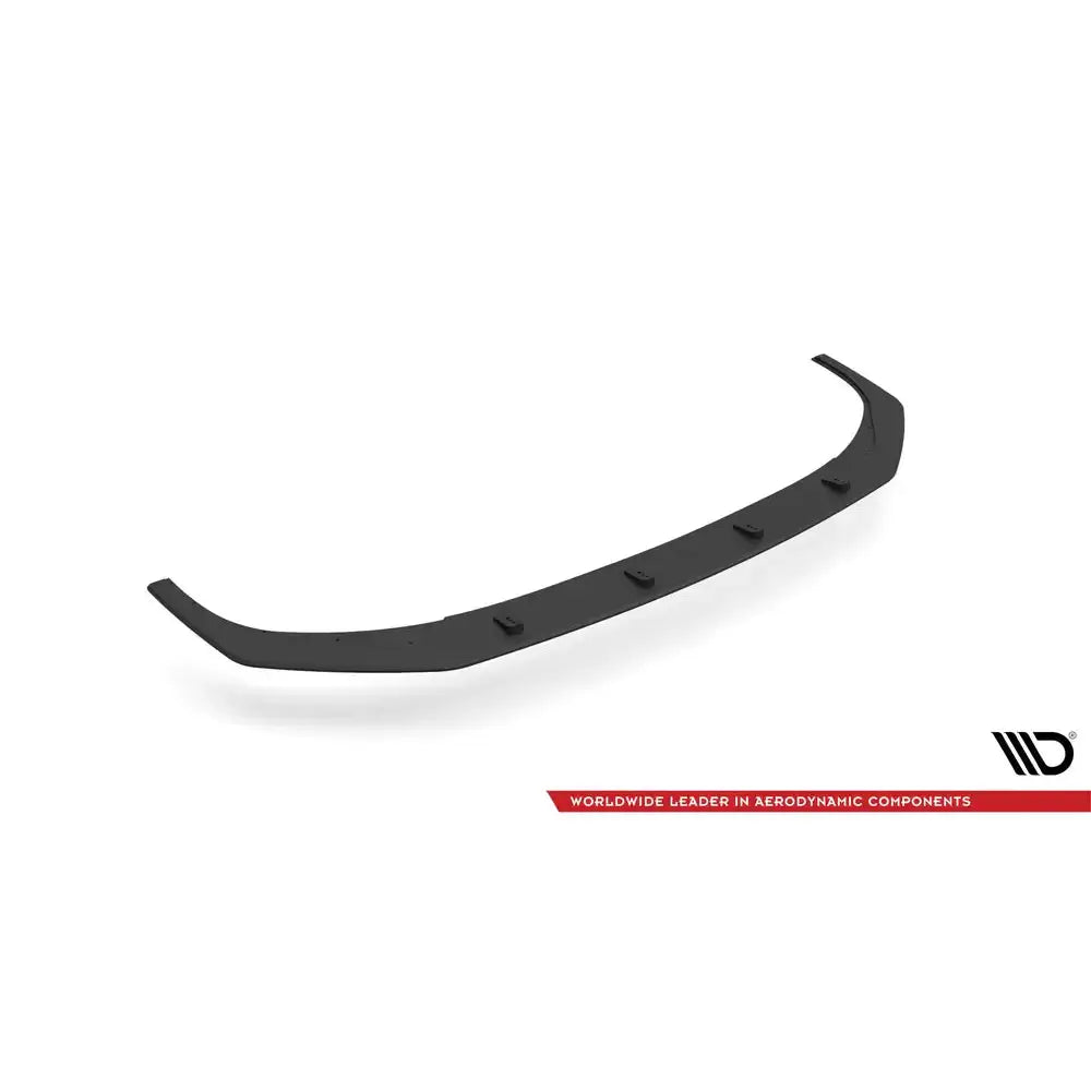 Front lip til Hyundai I30 N Hatchback/Fastback Mk3, sort plast med buet form og opphøyninger.