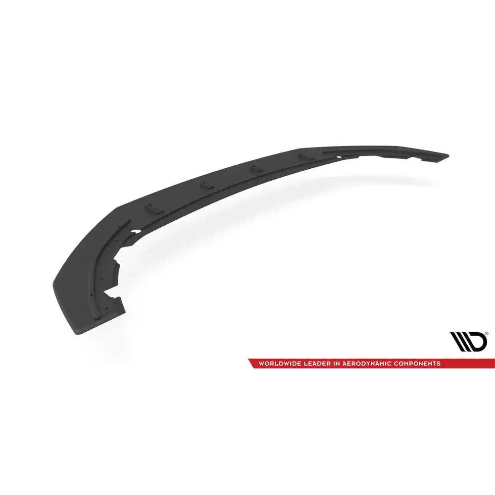 Front lip for Street Pro Seat Cupra Leon, sort buet plast med forhøyninger sett ovenfra.
