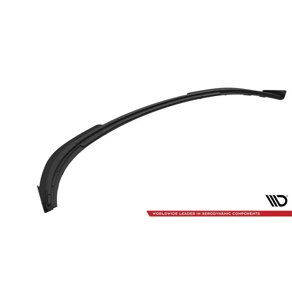 Frontspoiler Street Pro V.1 med flaps til Ford Fiesta ST Mk6, svart plast med festepunkter og rød logo.