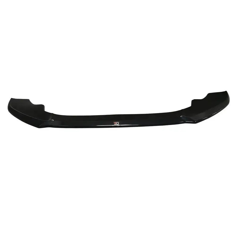 Frontspoiler Audi A6 C7 V.1 S-Line, svart og glanset med buet form og liten logo i midten.