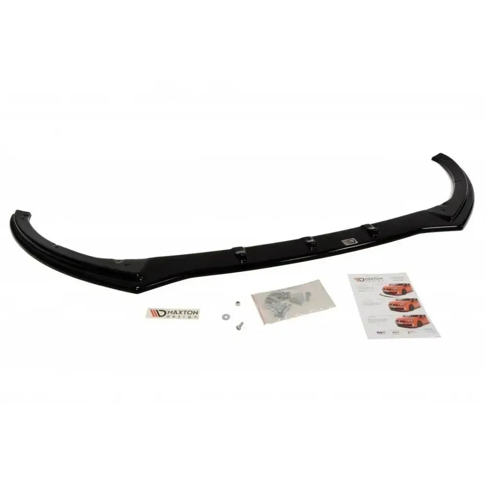 Frontspoiler Ford Focus ST Mk3 Facelift V.1 sett ovenfra med monteringsutstyr og instruksjonsark.