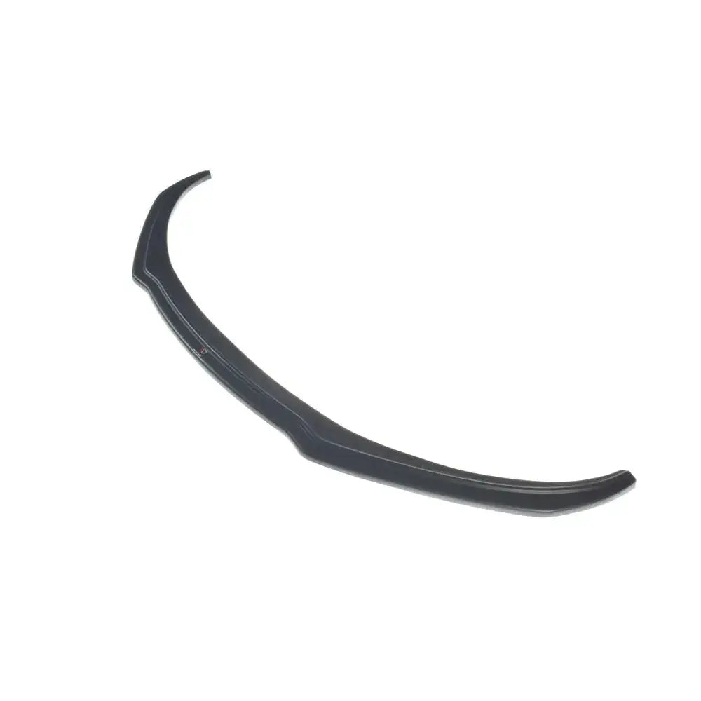 Frontspoiler Jaguar Xf-R V.1 i sort plast, bueformet, sett fra skrå vinkel mot hvit bakgrunn.