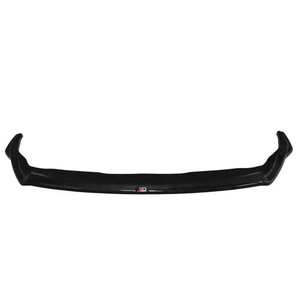 Frontspoiler Lexus NX Mk1 V.1 F-Sport i sort glanset finish sett forfra med synlig logo på midten.