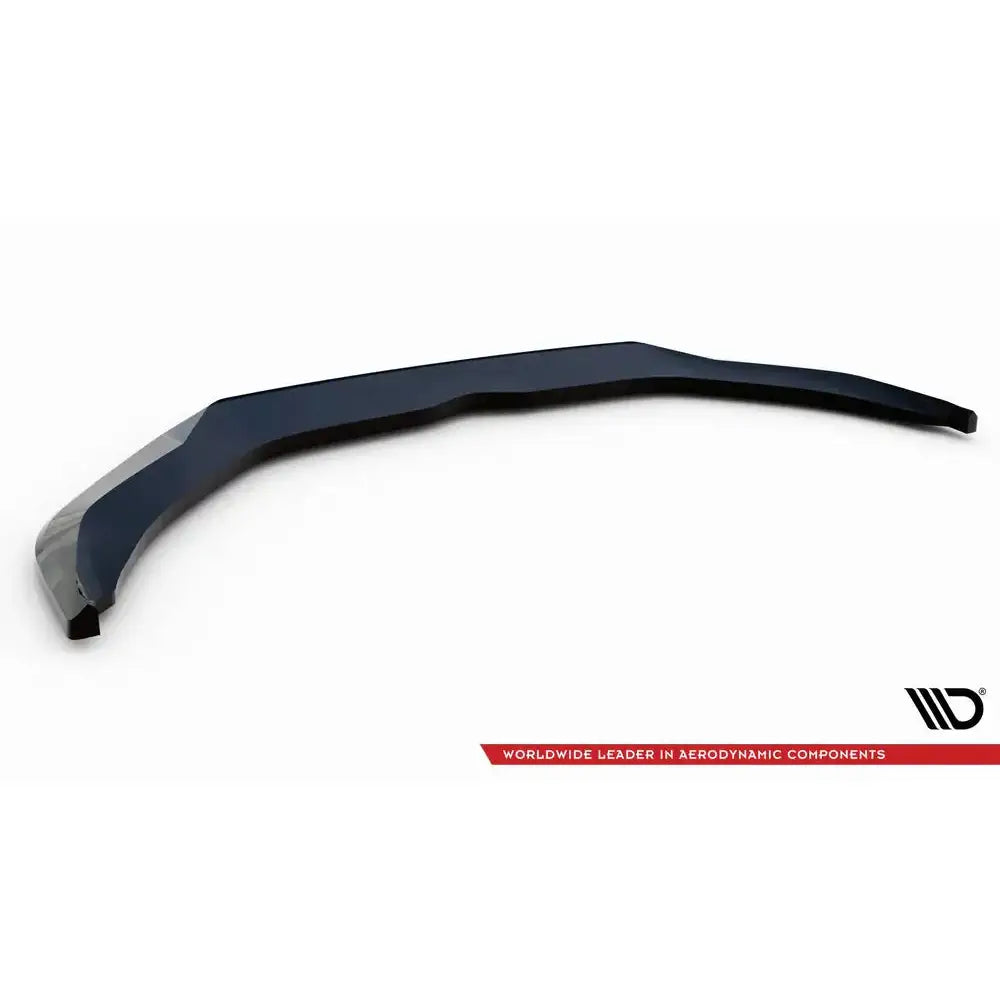 Frontspoiler til Porsche Panamera E-Hybrid 971 Facelift V.1 med kantete design og matt svart overflate.