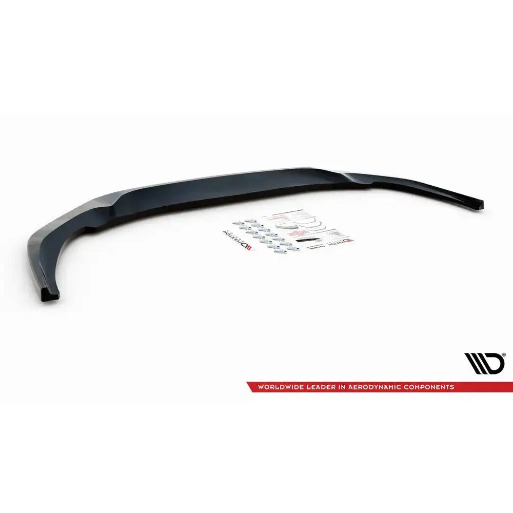 Front lip til BMW Z4 G29 M-Pack V.2 2018-, svart plast med monteringsutstyr og instruksjoner.