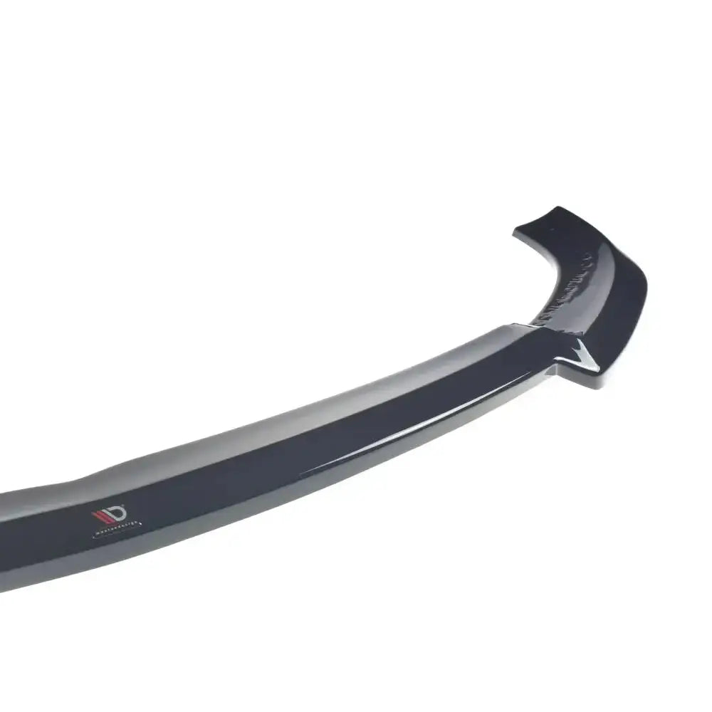 Frontleppe til Mercedes E-Klasse W213 Coupe Amg-Line V.2, blank svart, sett fra skrå vinkel med logo.