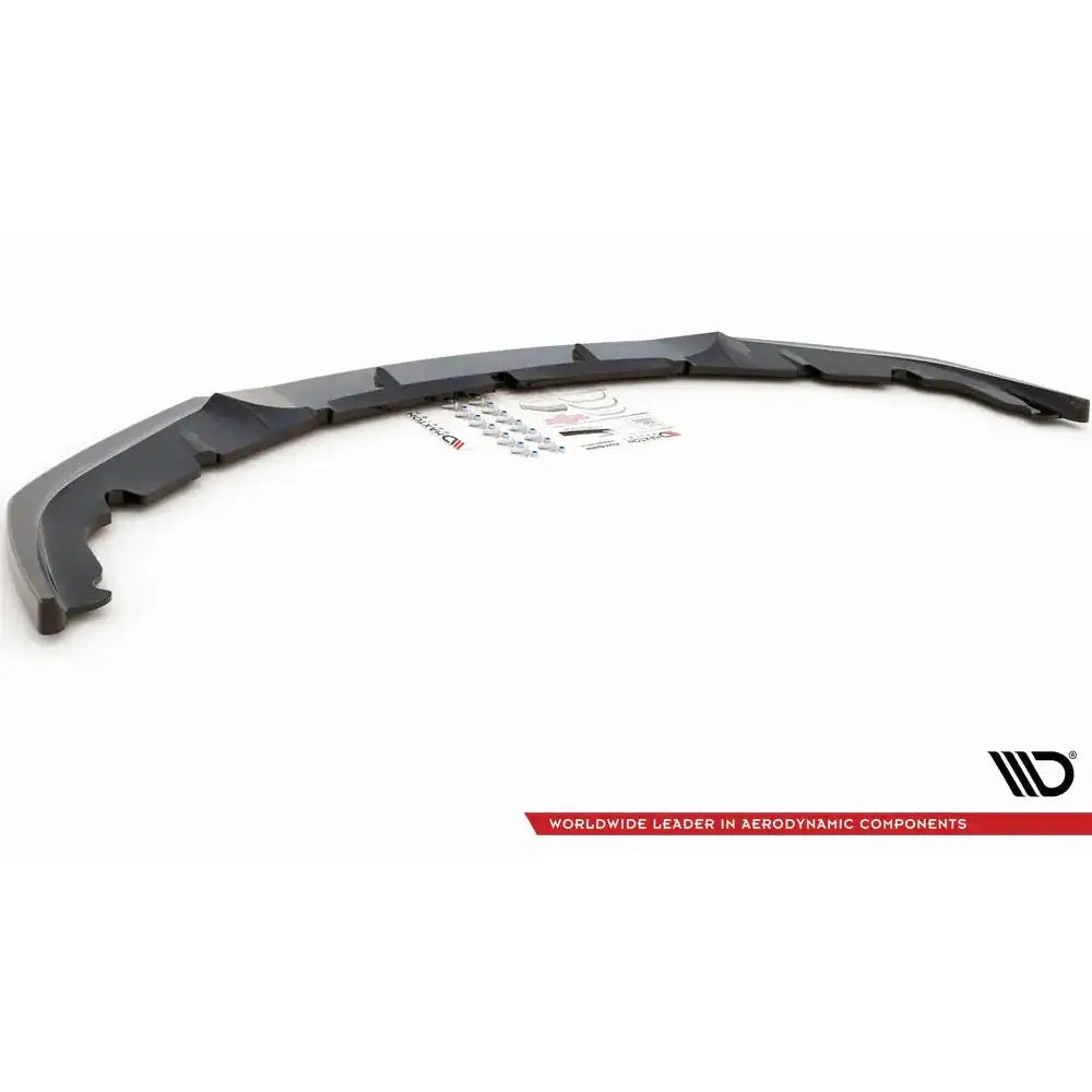 Spoiler til Porsche Panamera Turbo 970 Facelift V.2 med monteringsutstyr, sett skrått ovenfra på hvit bakgrunn.