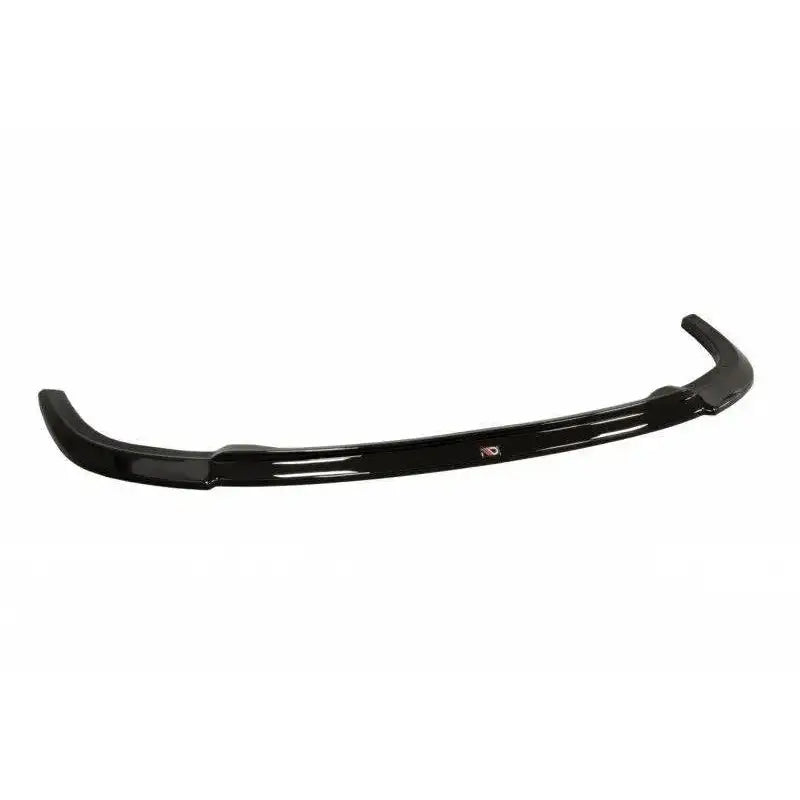 Frontspoiler Subaru Impreza Wrx Sti V.2 2009-2011 sett forfra med blank sort finish og sentral logo.