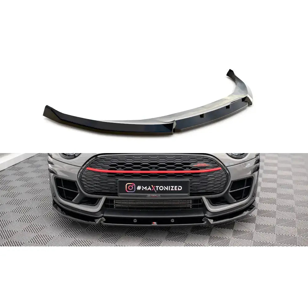 Frontleppe til Mini Cooper Clubman John Cooper Works F54 i svart plast med sporty, aerodynamisk design.