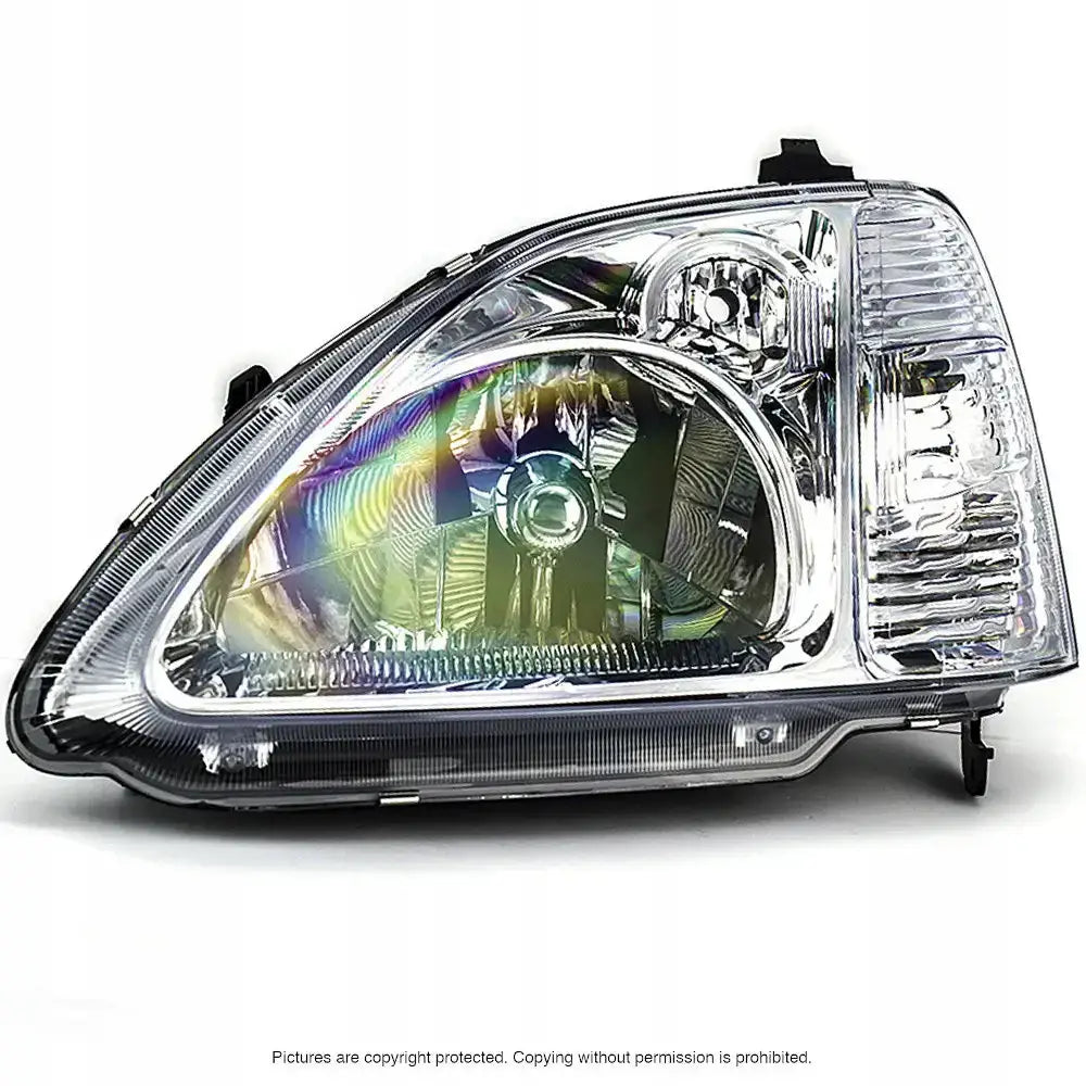 Frontlykt Honda Civic 7 01-03 Silver H4 Venstre