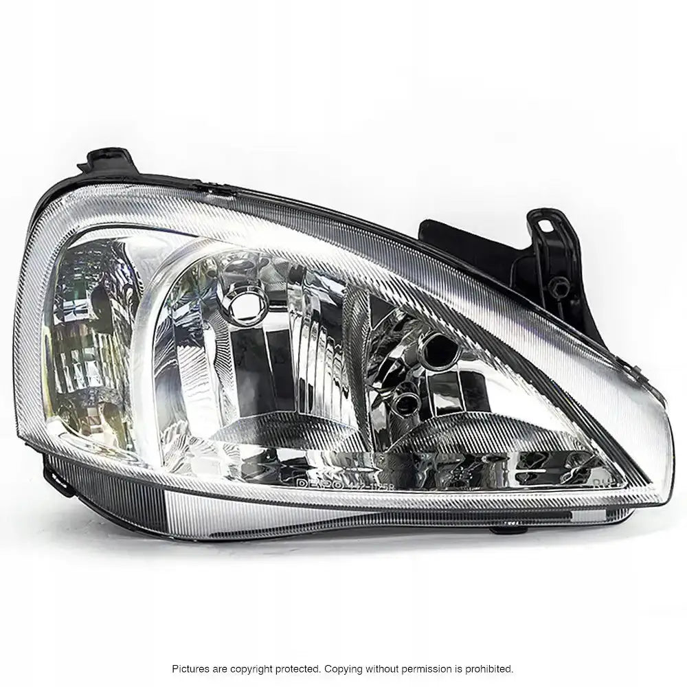 Frontlykt Opel Corsa c 00-10 Chrome H7 Høyre