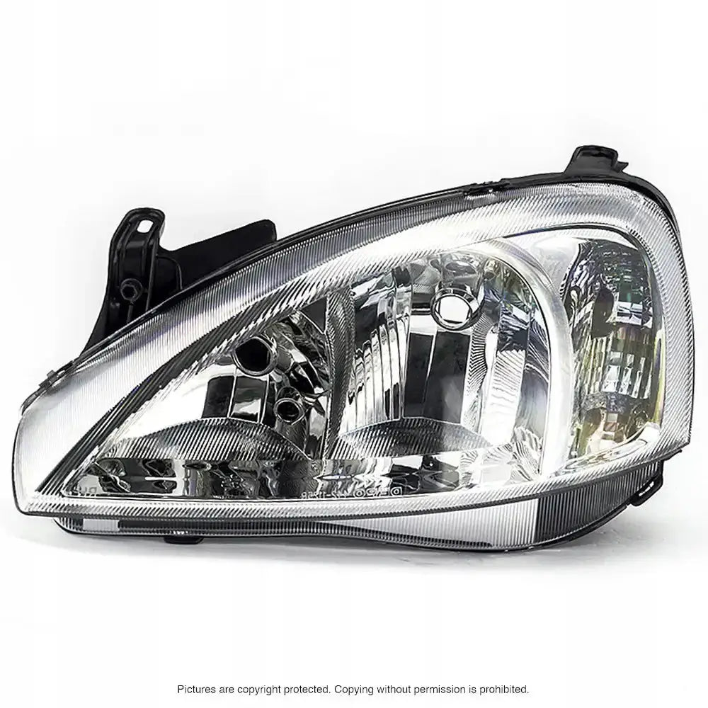 Frontlykt Opel Corsa c 00-10 Chrome H7 Venstre