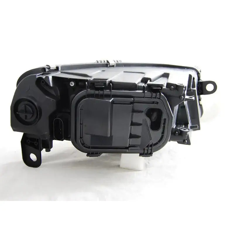 Hovedlys Audi A6 C6 Angel Eyes Black sett bakfra med synlige festepunkter og koblingspunkter.