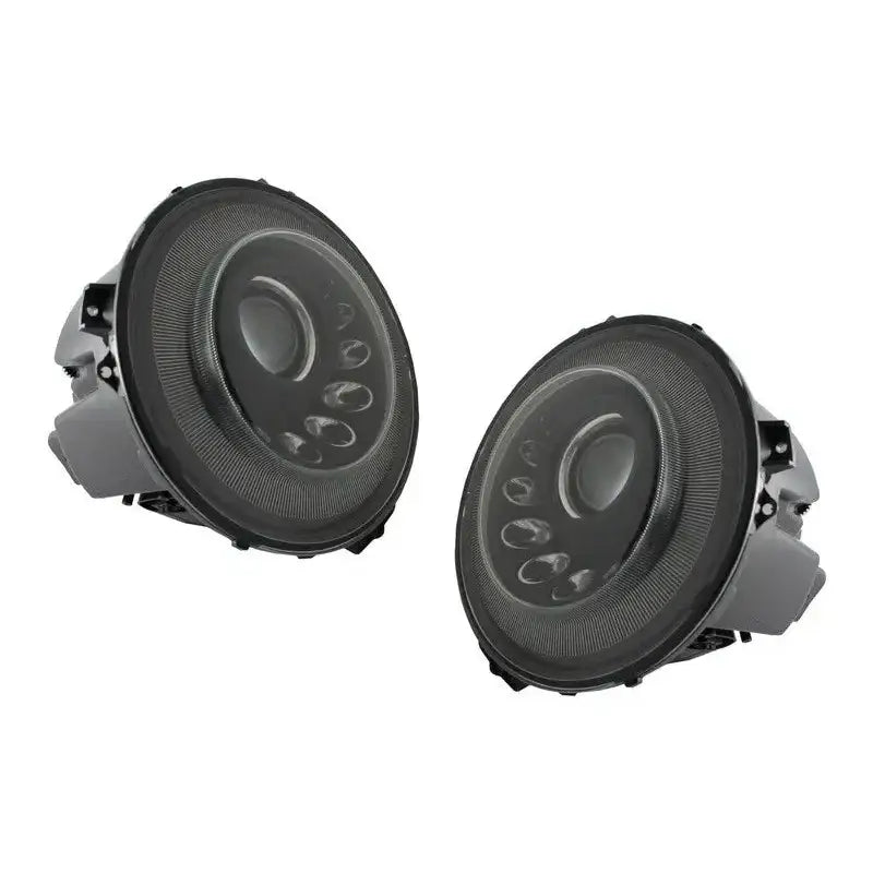 Hovedlykter Bi-Xenon Dynamic for Mercedes G-Klasse W463, to runde lykter med detaljerte ringer.