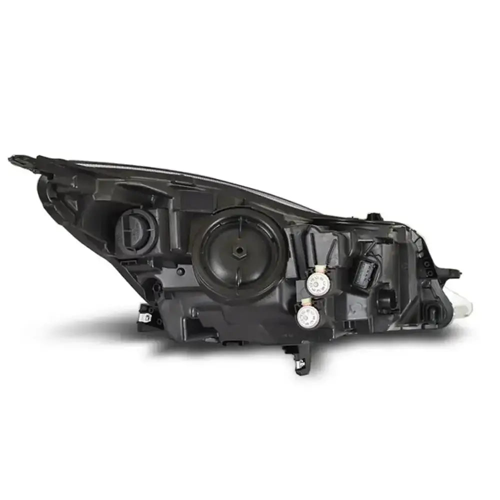 Hovedlys Black LED Opel Insignia 13-17 bakside med festepunkter og elektriske kontakter synlig.