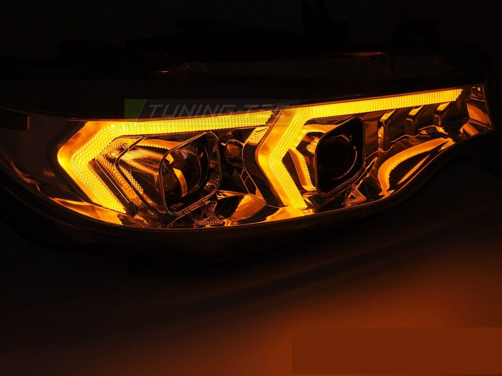 Detaljbilde av lyktehus og reflektor BMW 4-serie xenon frontlykt