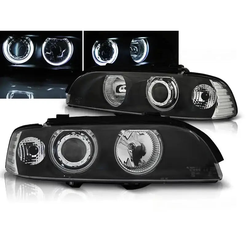 Frontlykter Bmw E39 09.95-06.03 Angel Eyes Black Ccfl