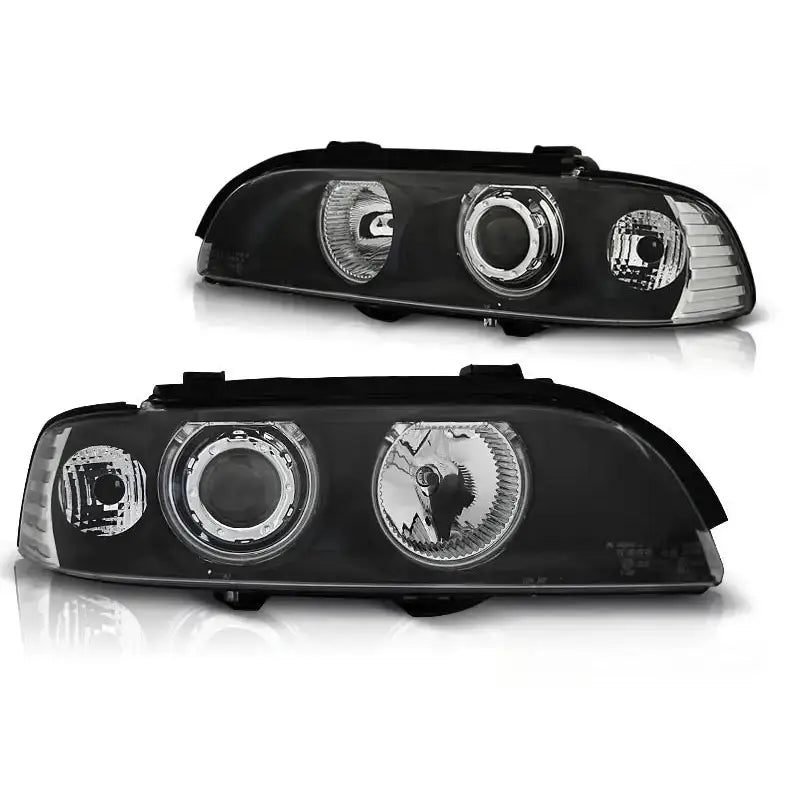 Frontlykter Bmw E39 09.95-06.03 Angel Eyes Black Ccfl